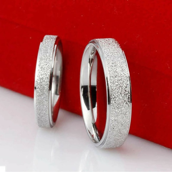Jewelry - 6mm  Ring Frosted Nice Stainless Steel Silver New